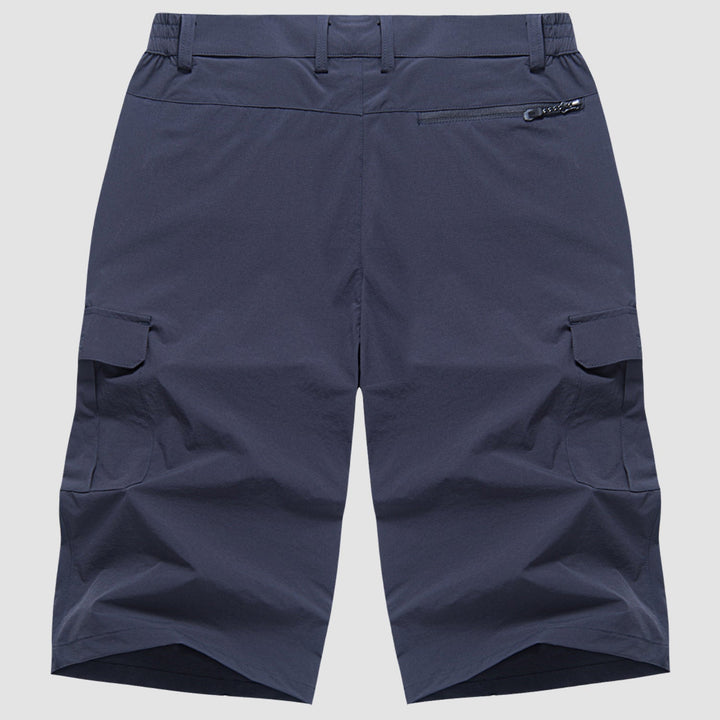 Men's Quick-Dry Cargo Shorts, Zipper Pocket Tactical Hiking Shorts