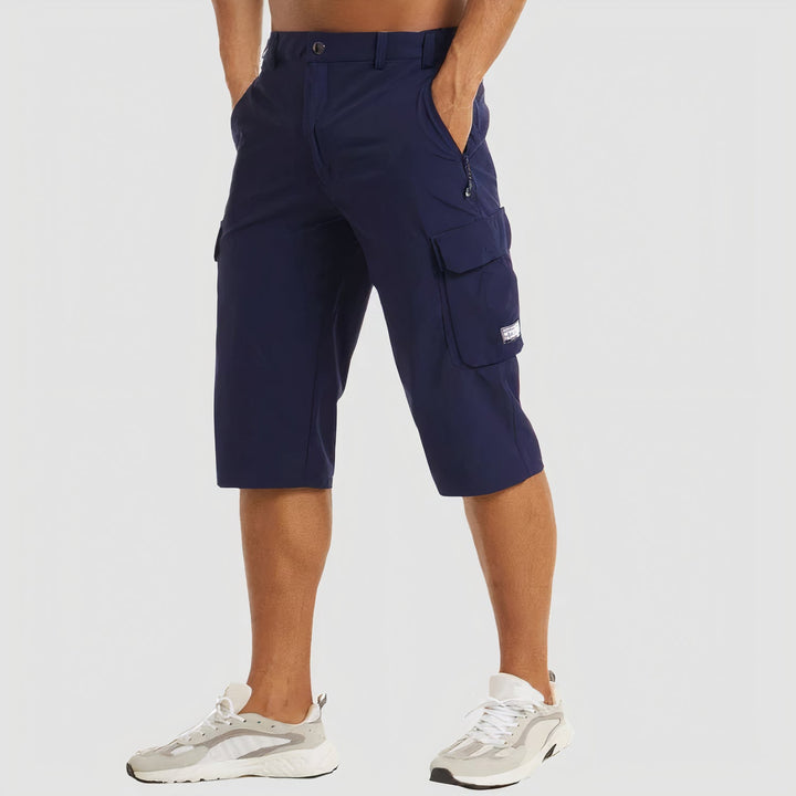 Men's Quick-Dry Cargo Shorts, Zipper Pocket Tactical Hiking Shorts