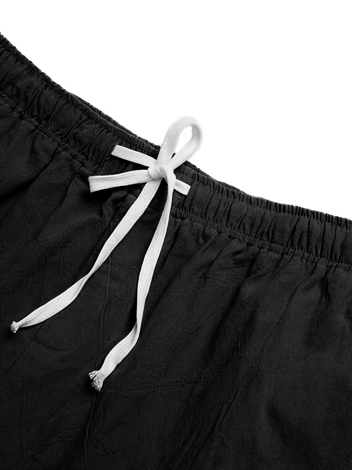 Men's Quick-Dry Summer Swim Shorts with Drawstring Waist