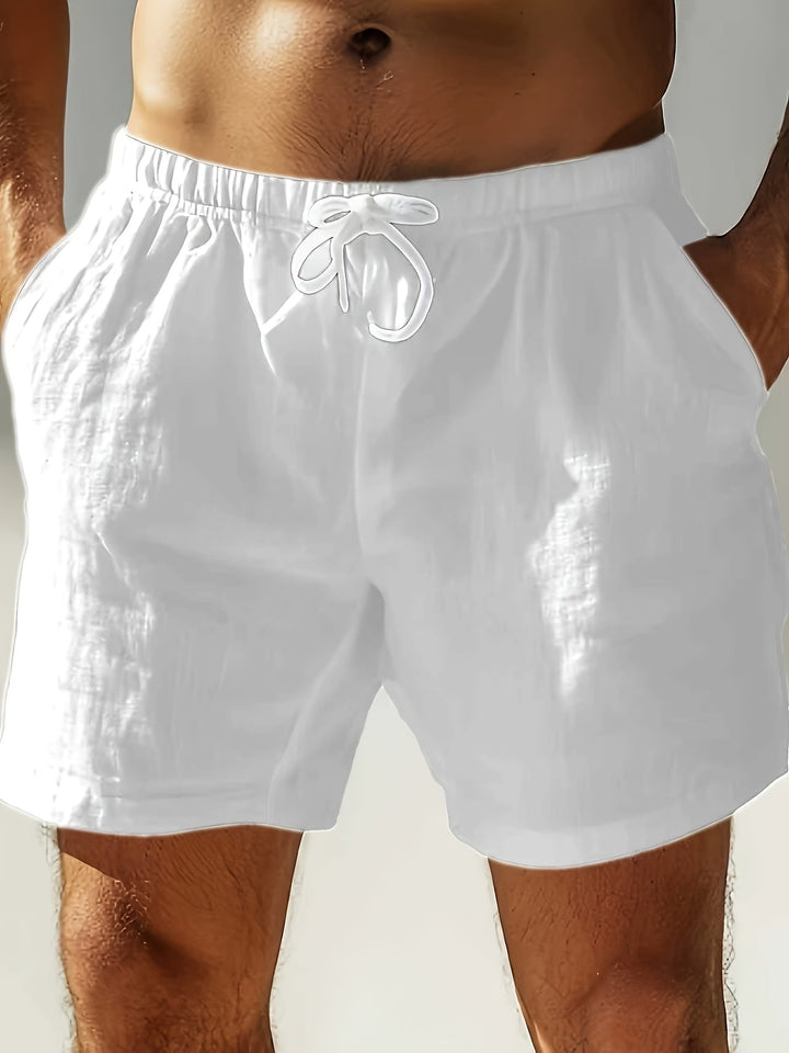 Men's Quick-Dry Summer Swim Shorts with Drawstring Waist