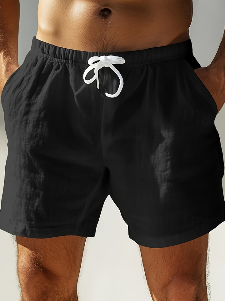 Men's Quick-Dry Summer Swim Shorts with Drawstring Waist