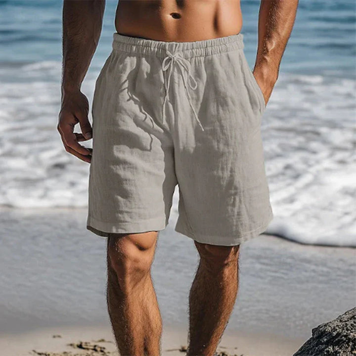 Men's Quick-Dry Swim Shorts with Pockets, Drawstring Summer Trunks