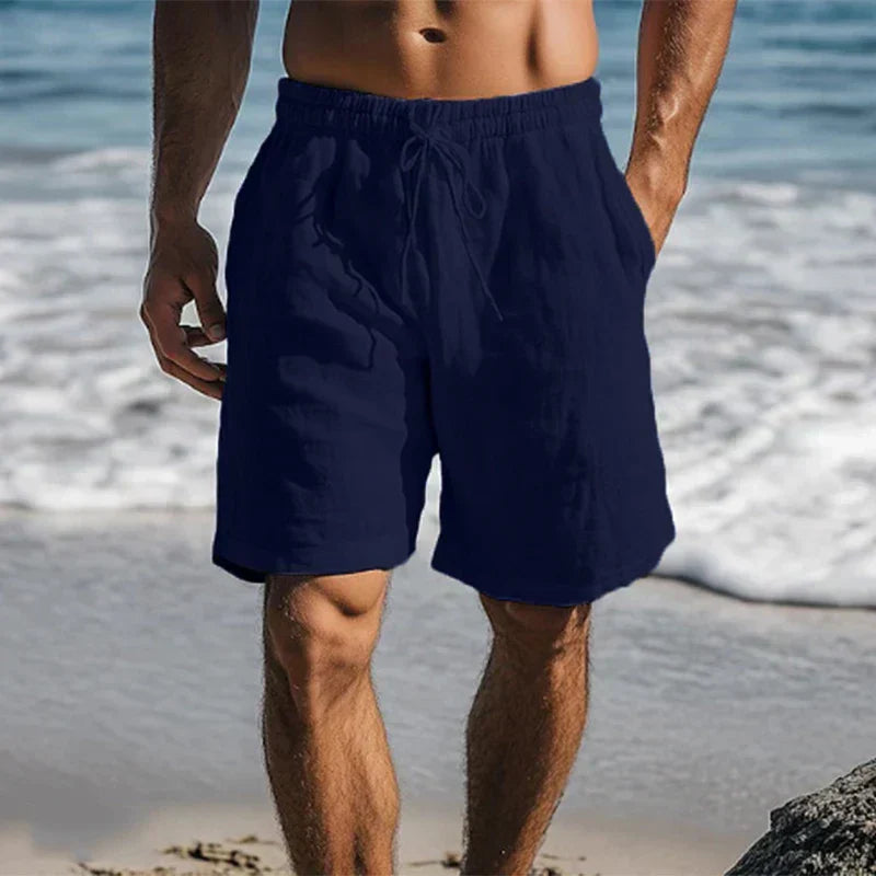 Men's Quick-Dry Swim Shorts with Pockets, Drawstring Summer Trunks
