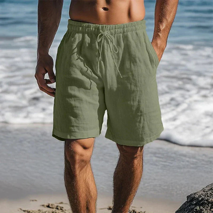 Men's Quick-Dry Swim Shorts with Pockets, Drawstring Summer Trunks