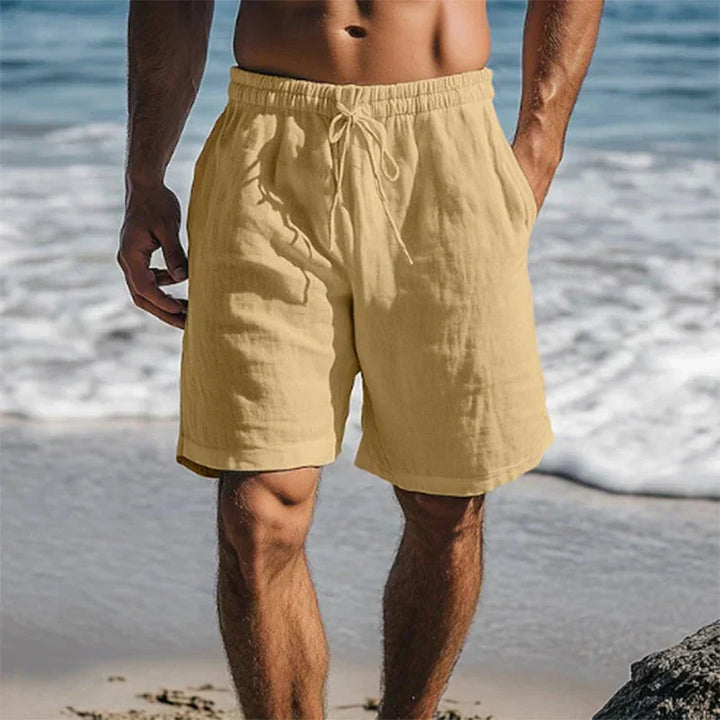 Men's Quick-Dry Swim Shorts with Pockets, Drawstring Summer Trunks