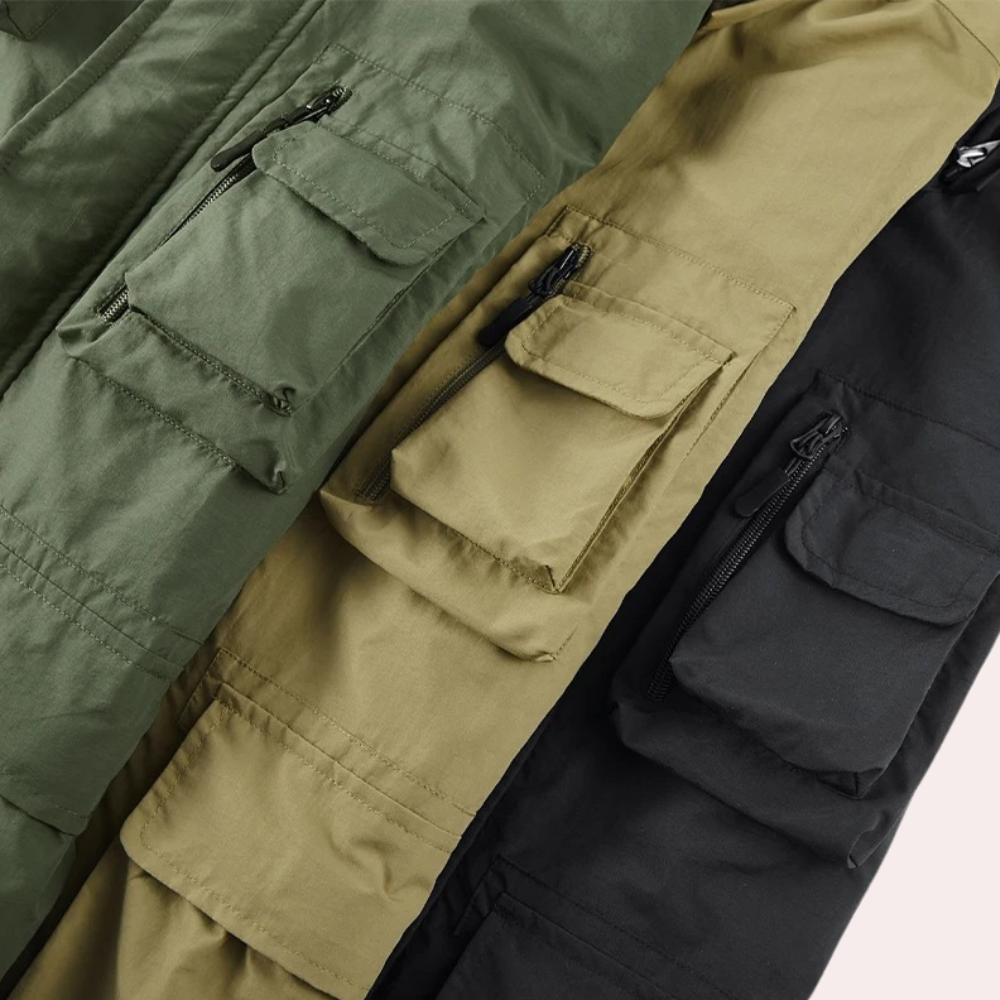 Men's Quilted Waterproof Insulated Winter Parka Jacket