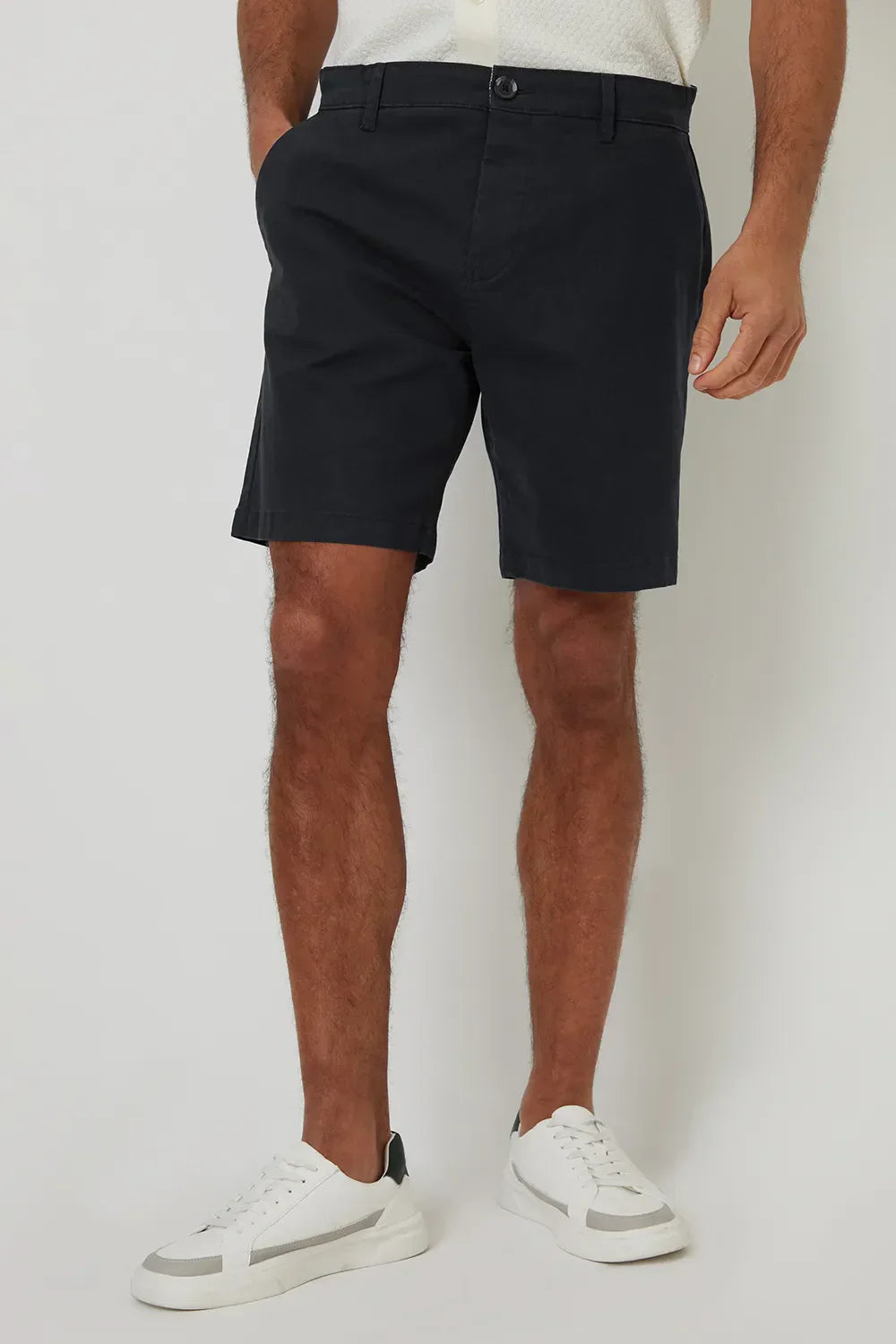 Men's Regular Fit Belt Loop Chino Shorts with Pockets, Summer