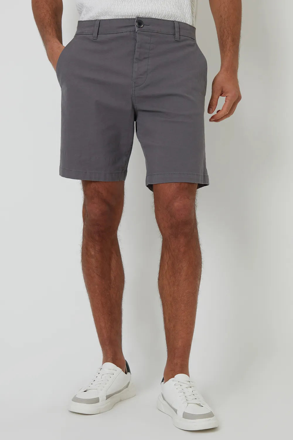 Men's Regular Fit Belt Loop Chino Shorts with Pockets, Summer