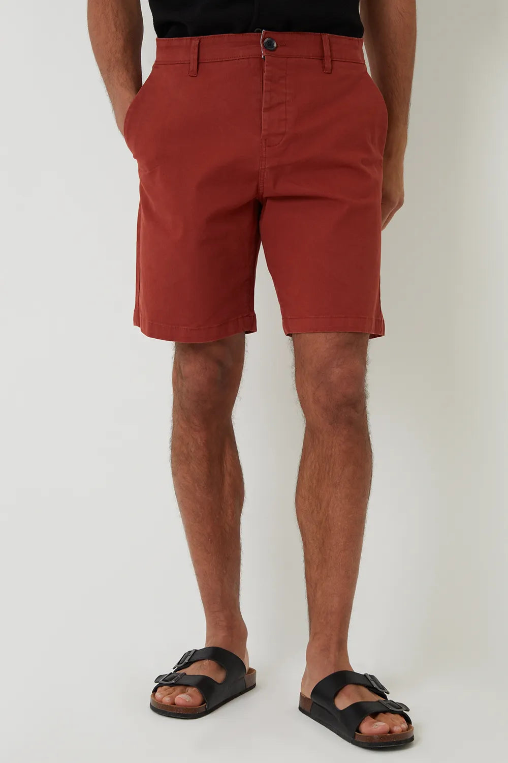 Men's Regular Fit Belt Loop Chino Shorts with Pockets, Summer