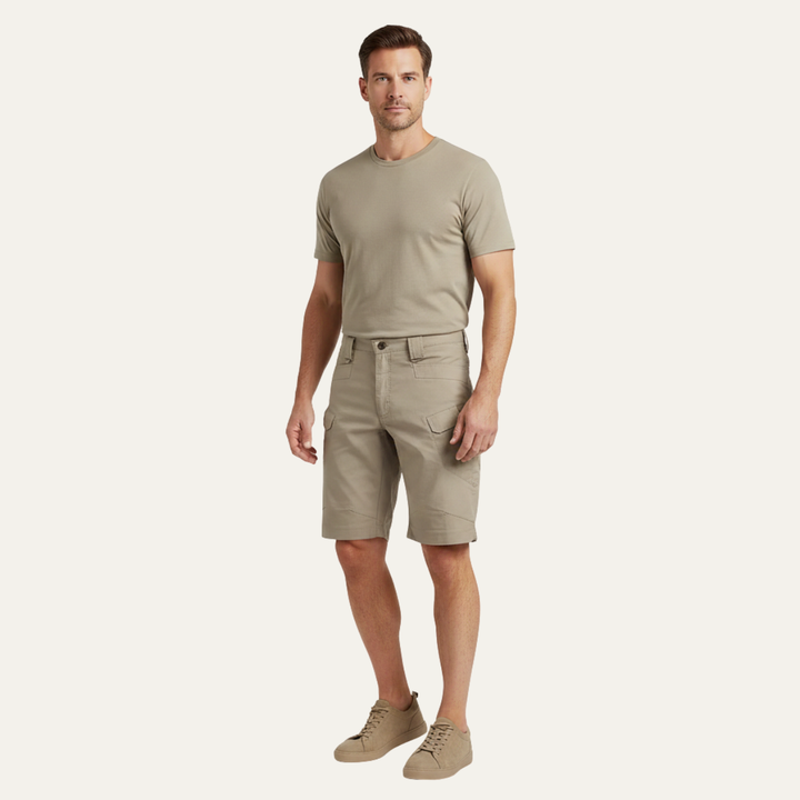 Men's Relaxed-Fit Cargo Shorts, Knee-Length Multi-Pocket Summer