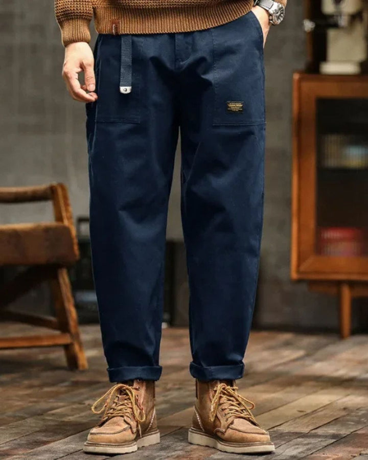 Men's Relaxed Straight-Leg Cargo Pants - Multi-Pocket Workwear