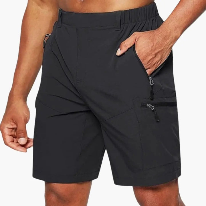 Men's Ripstop Cargo Shorts - Zip Pocket Summer Shorts