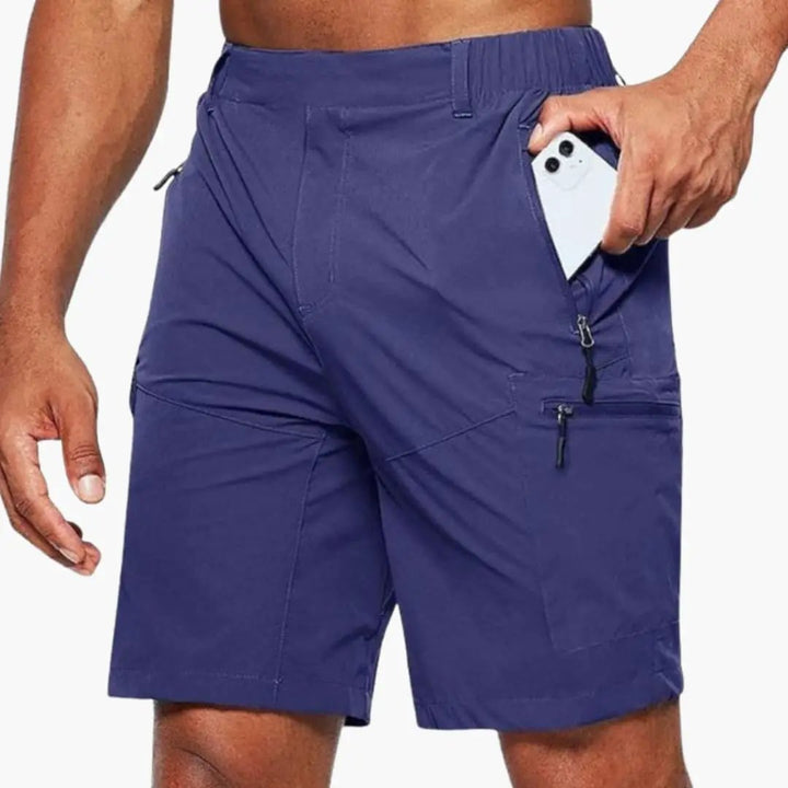 Men's Ripstop Cargo Shorts - Zip Pocket Summer Shorts