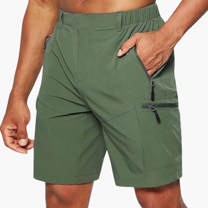 Men's Ripstop Cargo Shorts - Zip Pocket Summer Shorts