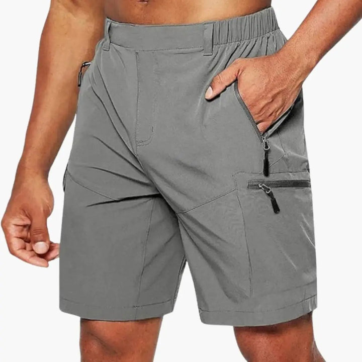 Men's Ripstop Cargo Shorts - Zip Pocket Summer Shorts