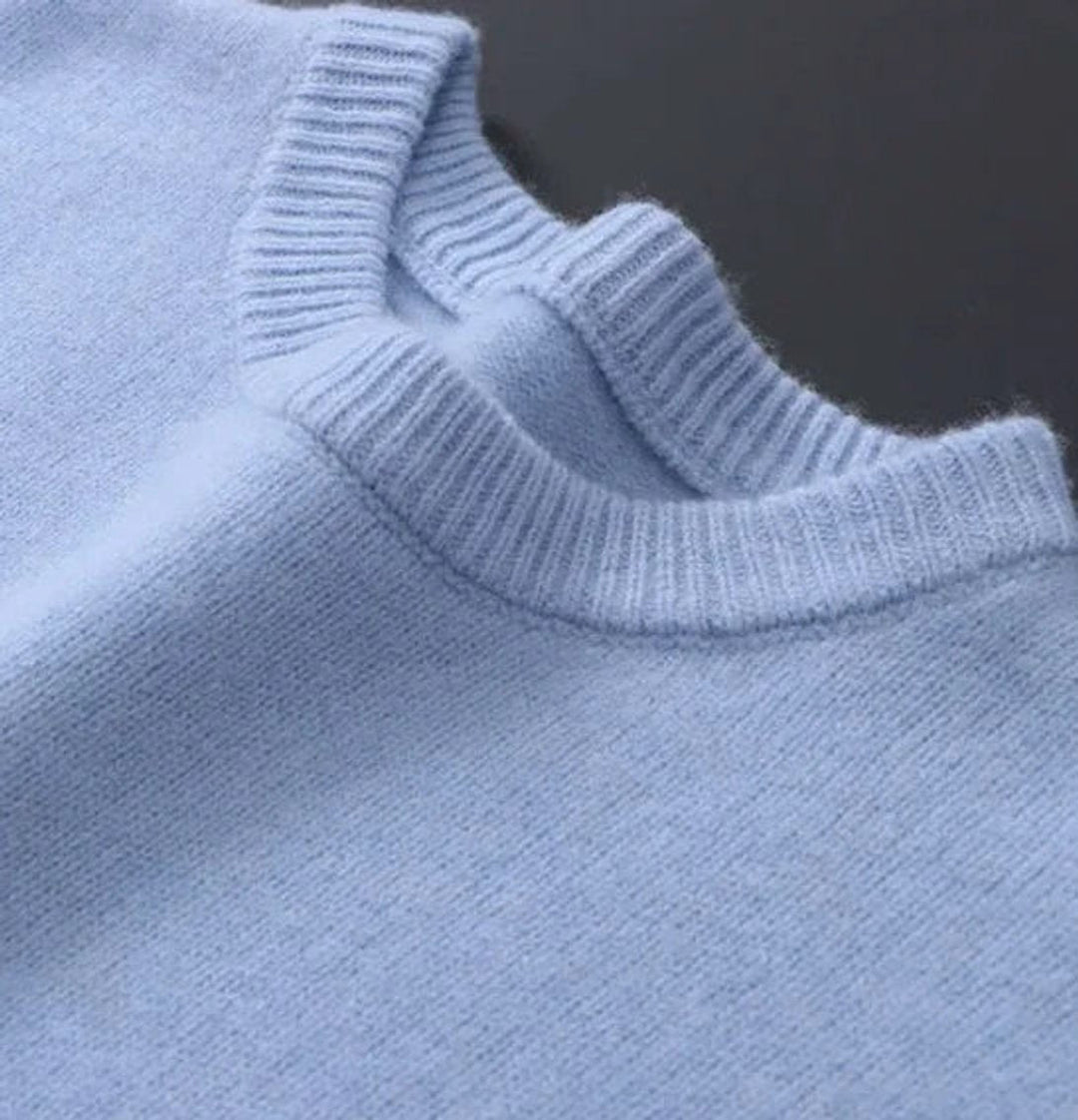 Men's Soft Mohair Blend Crewneck Pullover Knit Sweater