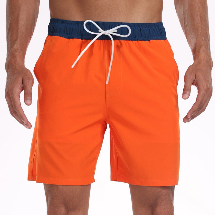 Men's Summer Quick-Dry Swim Shorts Drawstring Board Shorts Pockets
