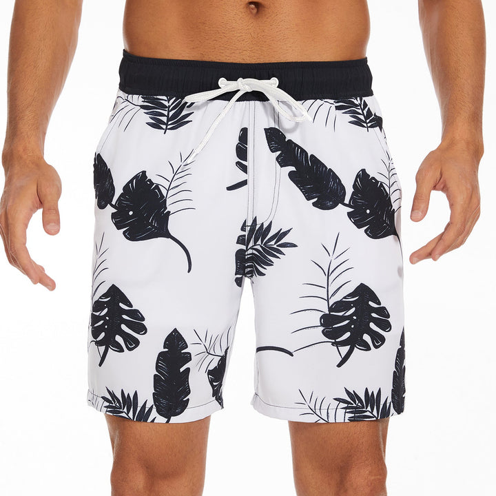Men's Summer Quick-Dry Swim Shorts Drawstring Board Shorts Pockets