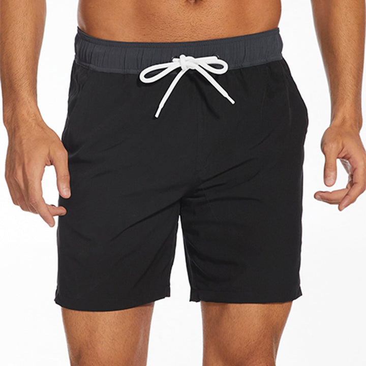 Men's Summer Quick-Dry Swim Shorts Drawstring Board Shorts Pockets