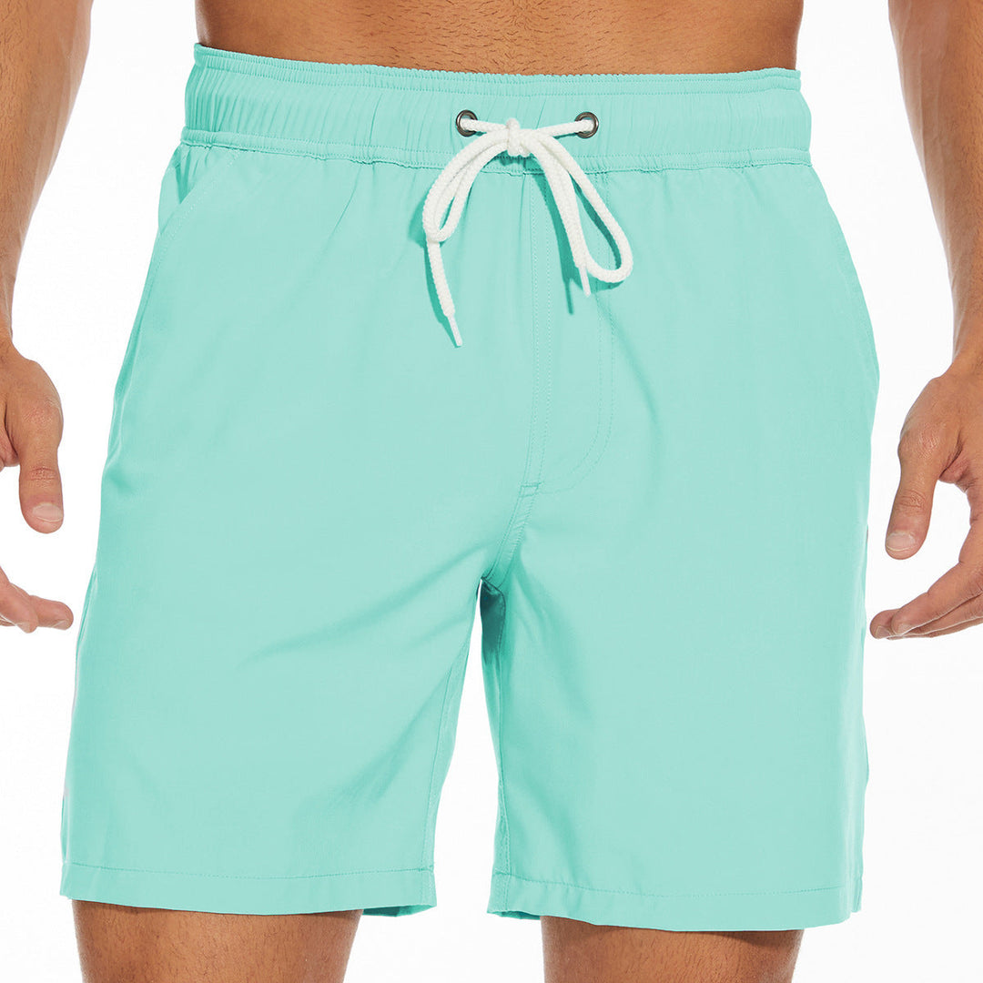 Men's Summer Quick-Dry Swim Shorts Drawstring Board Shorts Pockets