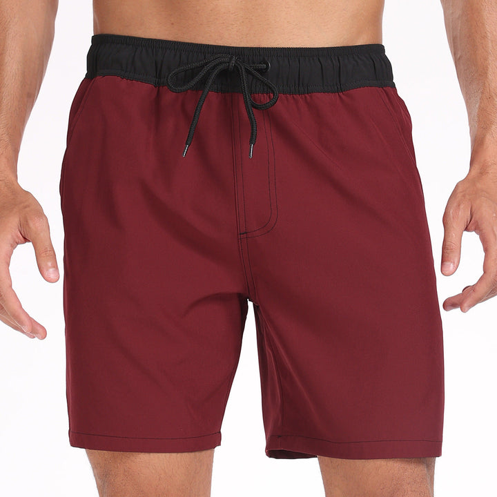 Men's Summer Quick-Dry Swim Shorts Drawstring Board Shorts Pockets