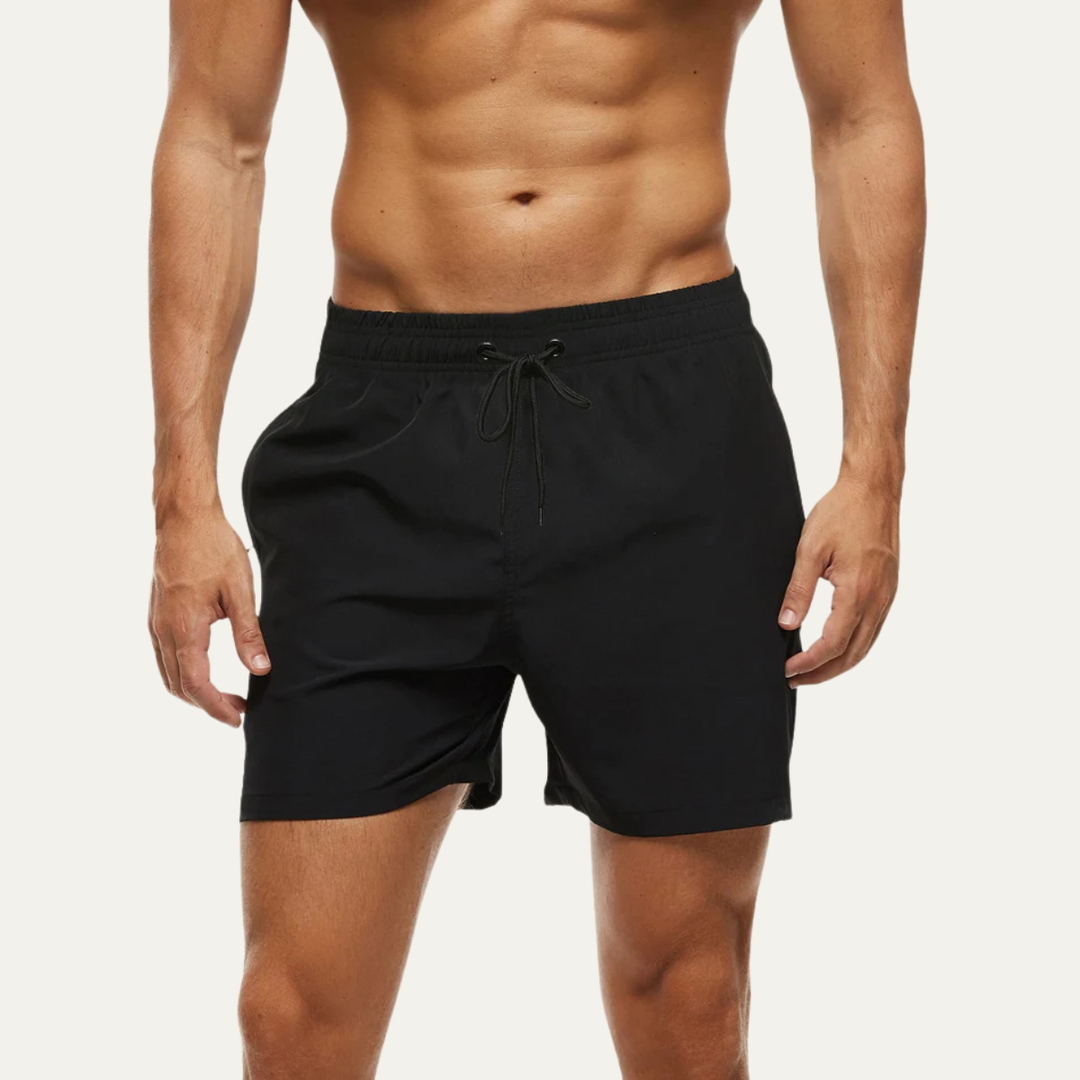 Men's Summer Swim Shorts Quick-Dry Drawstring Beach Board Trunks