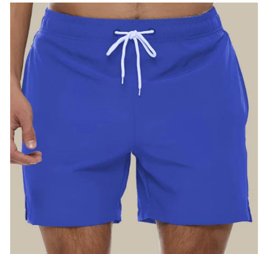 Men's Swim Shorts Quick Dry Drawstring Beach Pool Summer