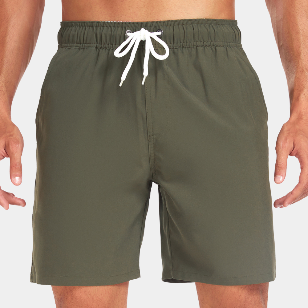 Men's Swim Trunks Quick-Dry Compression Liner Drawstring