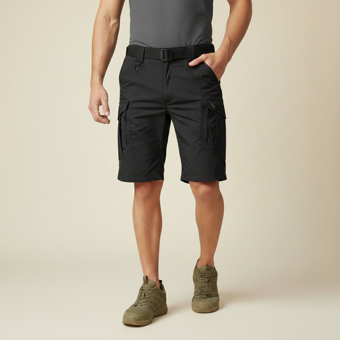 Men's Tactical Cargo Shorts, Knee-Length Multi-Pocket Utility