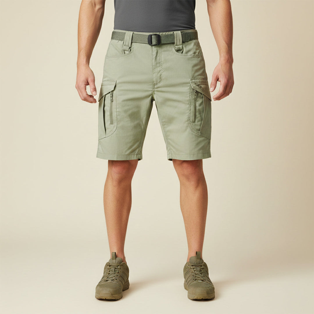 Men's Tactical Cargo Shorts, Knee-Length Multi-Pocket Utility
