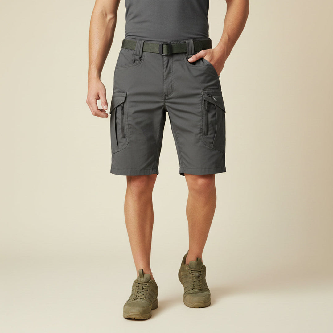 Men's Tactical Cargo Shorts, Knee-Length Multi-Pocket Utility