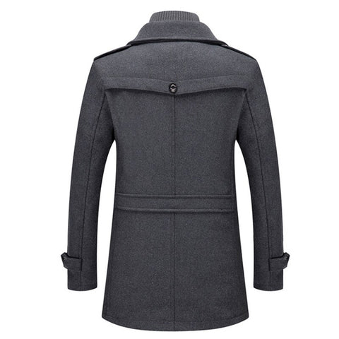 Men's Two Piece Removable Vest Lined Winter Overcoat