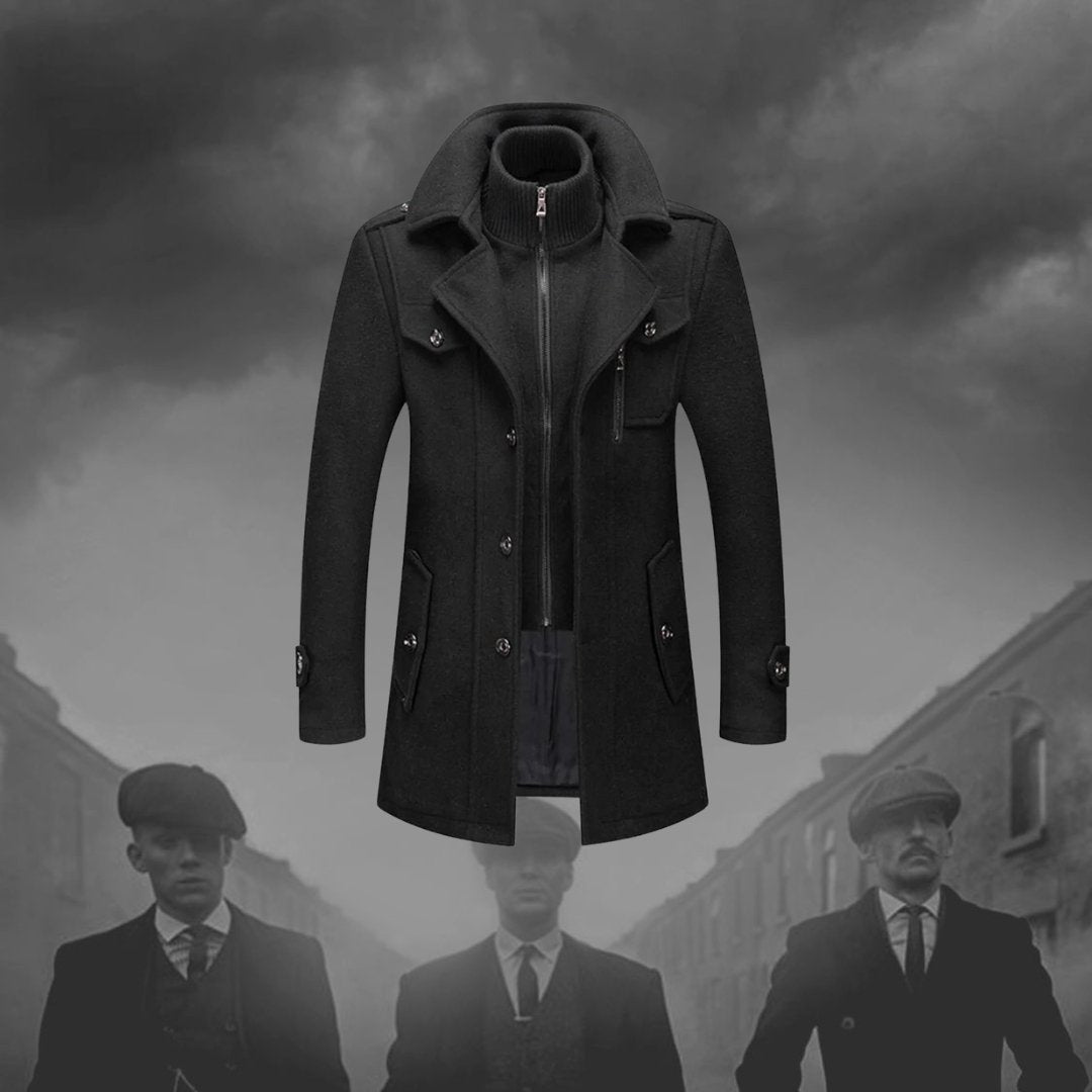 Men's Two Piece Removable Vest Lined Winter Overcoat