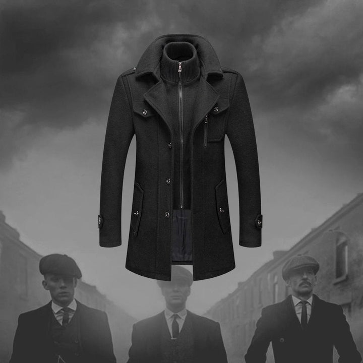 Men's Two Piece Removable Vest Lined Winter Overcoat