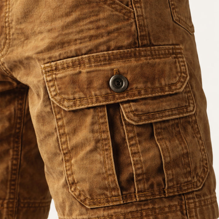 Men's Utility Cargo Shorts Workwear Multi-Pocket Knee-Length