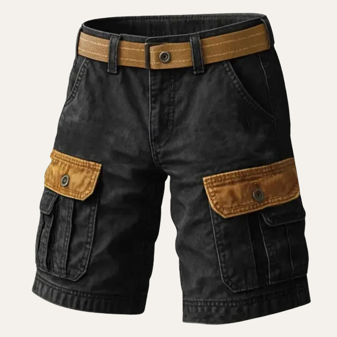 Men's Utility Cargo Shorts Workwear Multi-Pocket Knee-Length