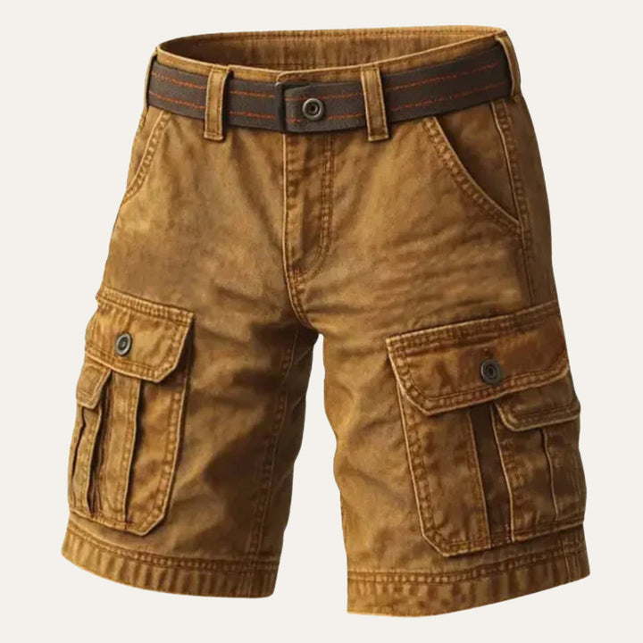 Men's Utility Cargo Shorts Workwear Multi-Pocket Knee-Length