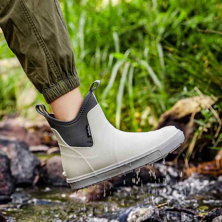 Men's Waterproof Chelsea Pull On Ankle Rain Boots