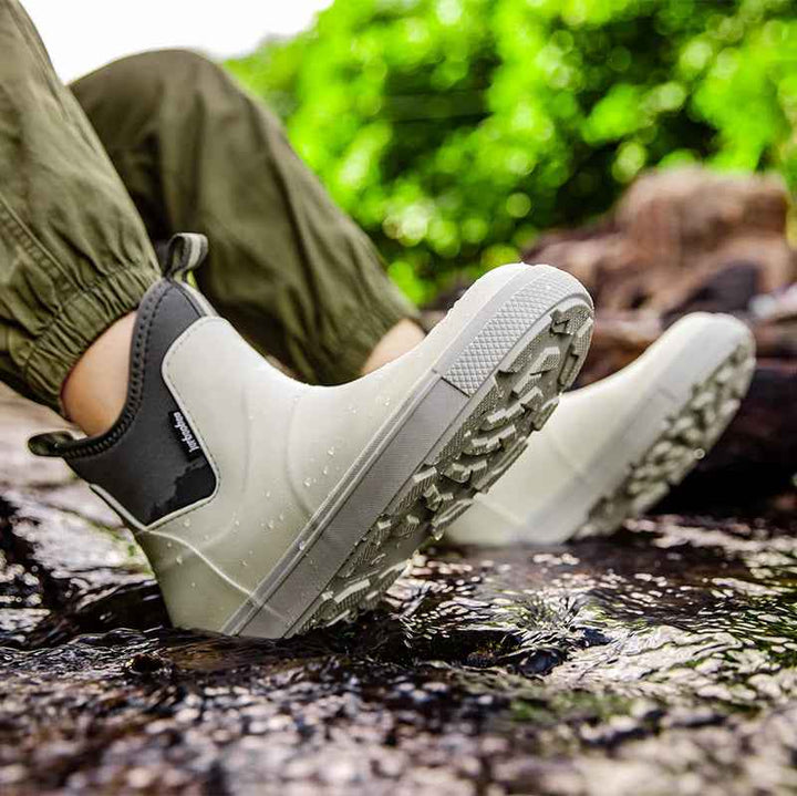 Men's Waterproof Chelsea Pull On Ankle Rain Boots