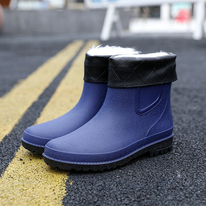 Men's Waterproof Chelsea Pull On Rubber Rain Boots