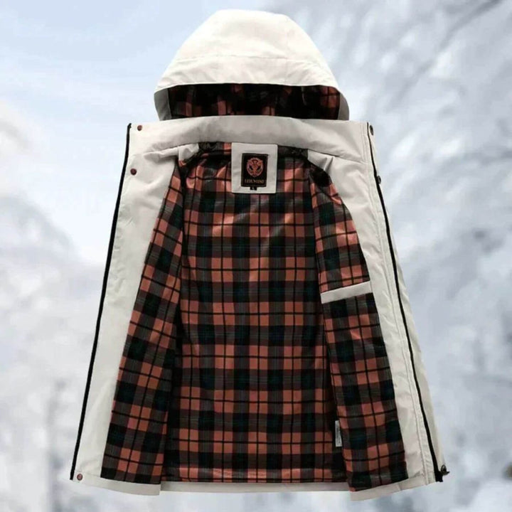 Men's Waterproof Quilted Hooded Windproof Outdoor Jacket