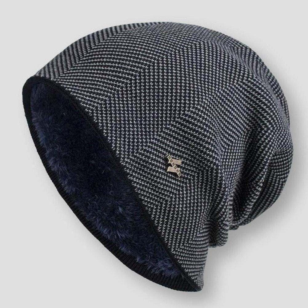 Men's Winter Knit Soft Lined Slouchy Beanie Hat