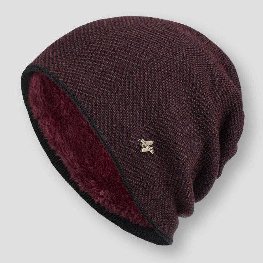 Men's Winter Knit Soft Lined Slouchy Beanie Hat