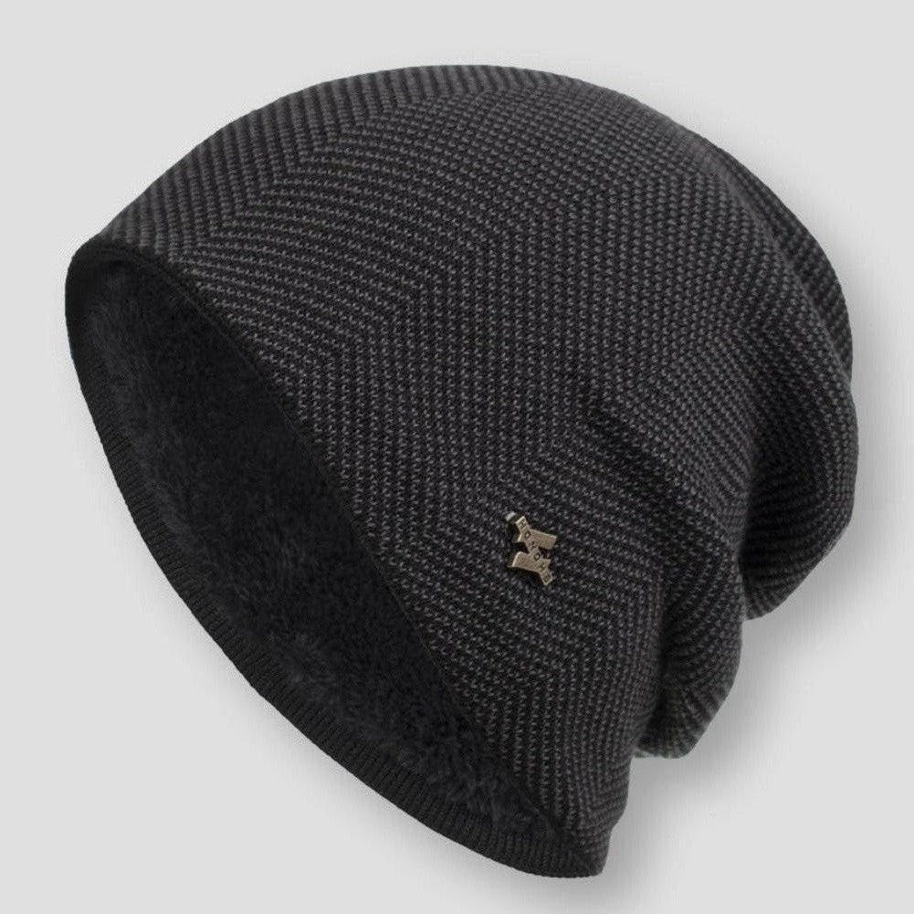 Men's Winter Knit Soft Lined Slouchy Beanie Hat