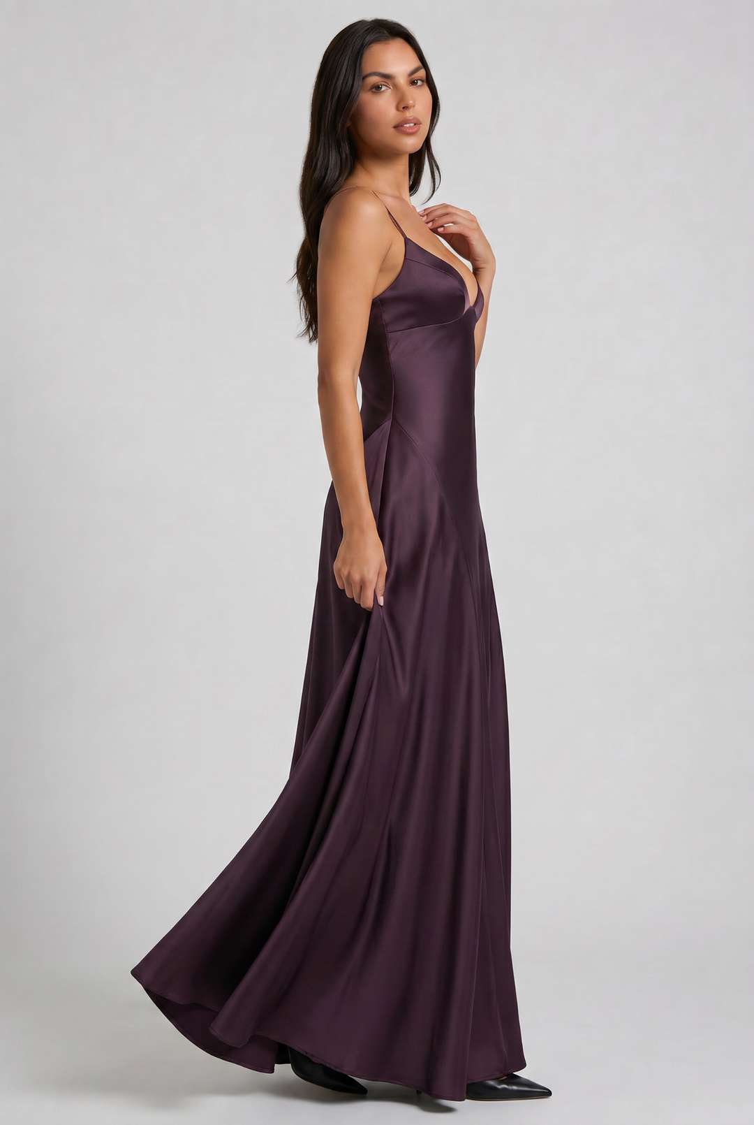 Satin Halter Cocktail Maxi Dress for Women - Summer Evening