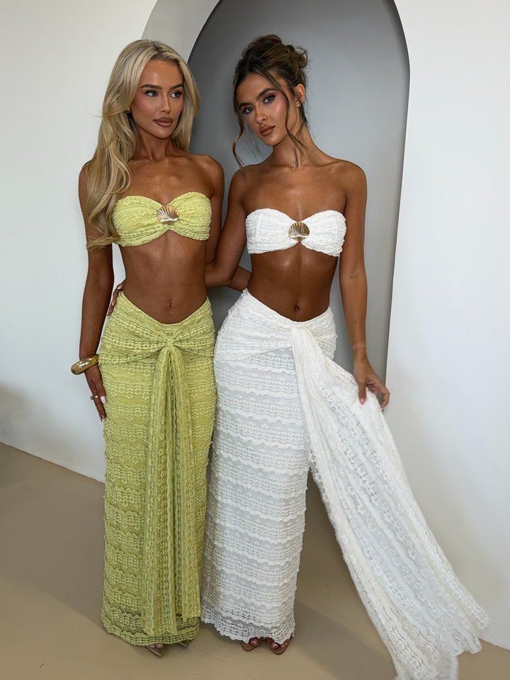 Strapless Two Piece Beach Co-ord Set for Women - Summer