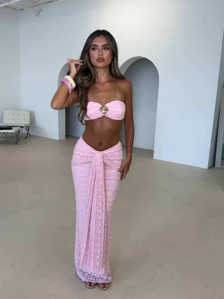 Strapless Two Piece Beach Co-ord Set for Women - Summer