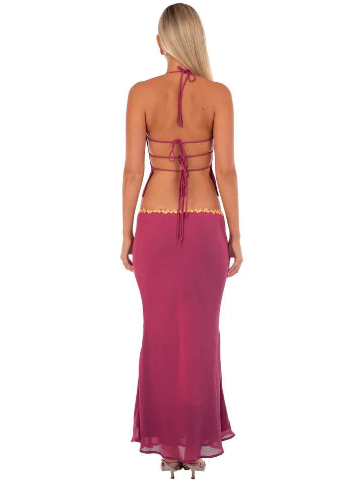 Two Piece Set for Women - Crop Top & Skirt Summer Co-ord