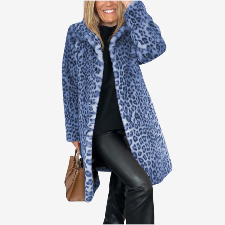 Women's Animal Leopard Print Long Winter Coat