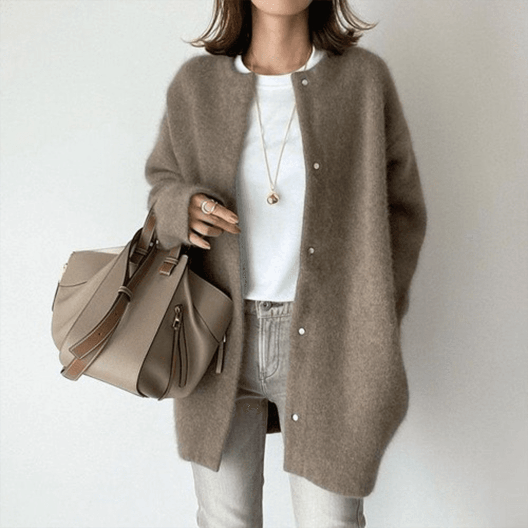 Women's Button Front Textured Knit Cardigan Sweater